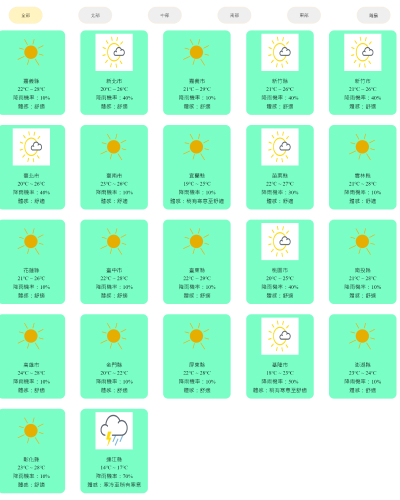 天氣卡片專案預覽